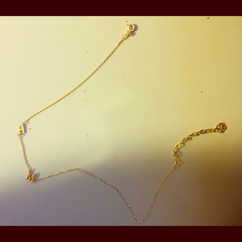 Hot mess initial necklace